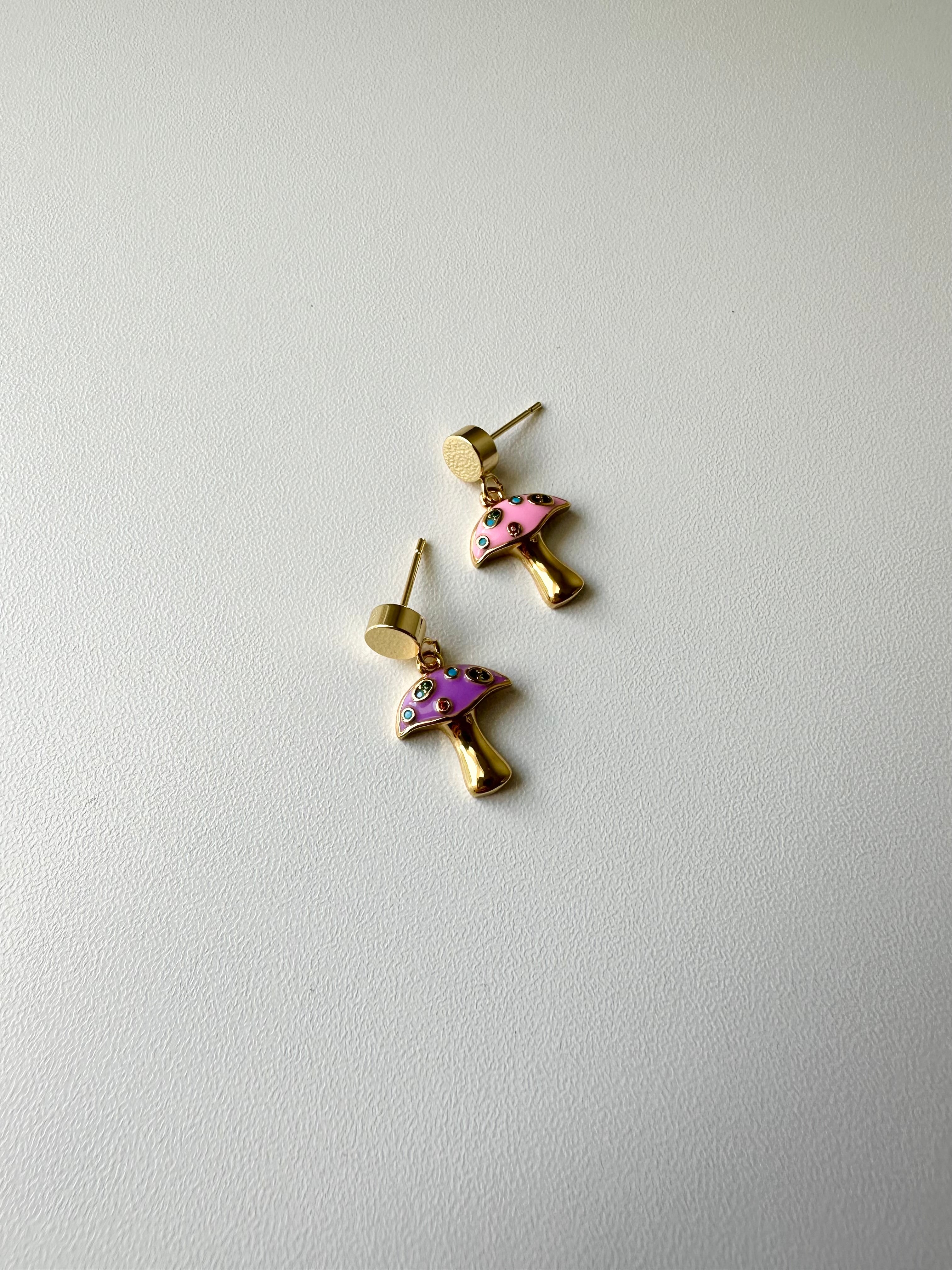 Mismatched Mushroom Studs