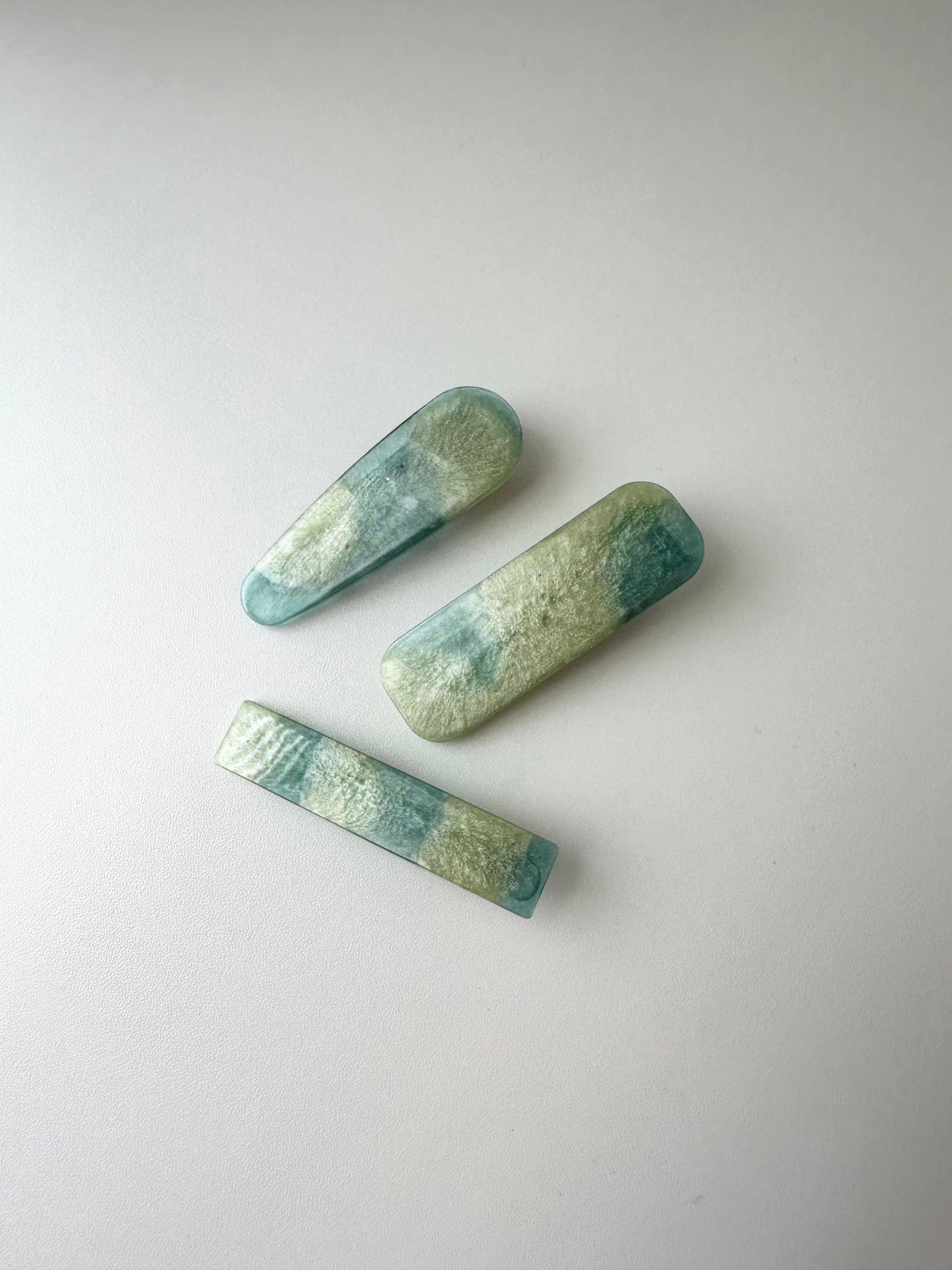Teal & Green Clip Set