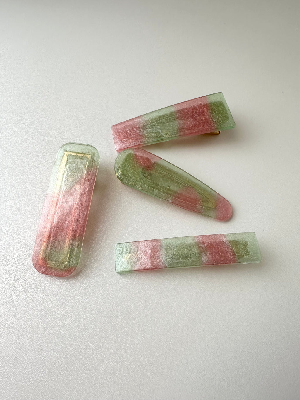 Pink & Green Clip Set