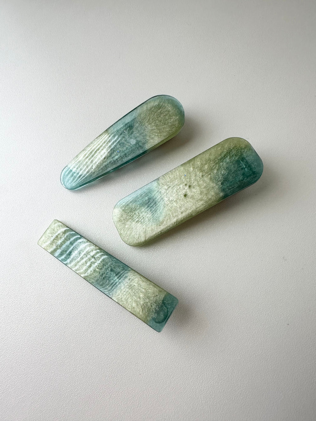 Teal & Green Clip Set