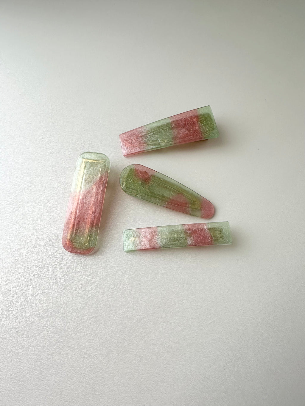 Pink & Green Clip Set